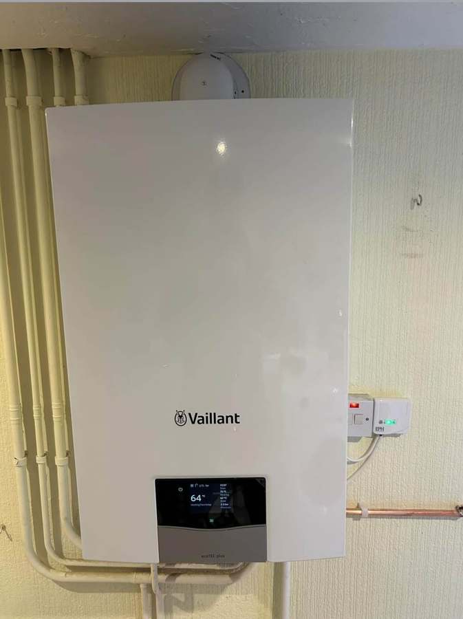 After — Old boiler out — new Vaillant in & commissioned
