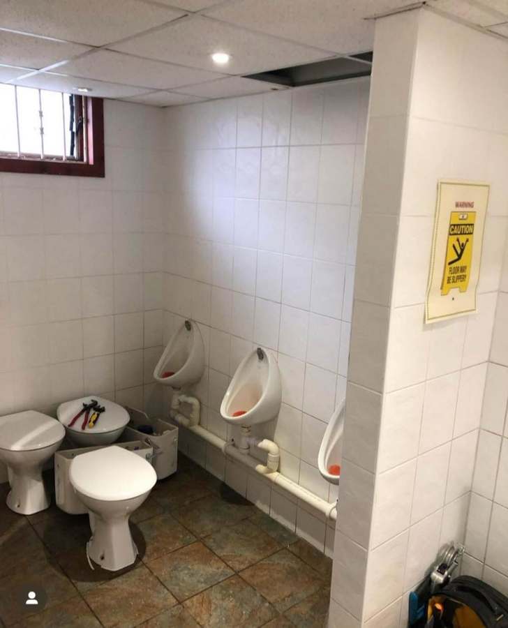 Before — Commercial washroom — full refit